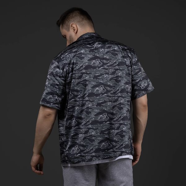 Гавайська сорочка Surf. Black Tiger Stripes Camo 706-btsc-s фото