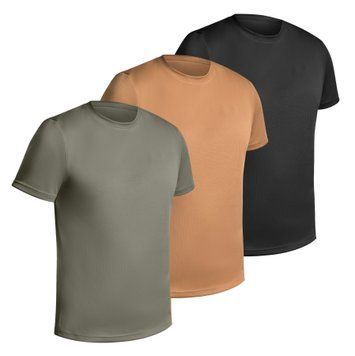 Комплект футболок Coolmax Tactical air Tee. Олива, Койот, Чорний 3шт 817-3crgb-s фото