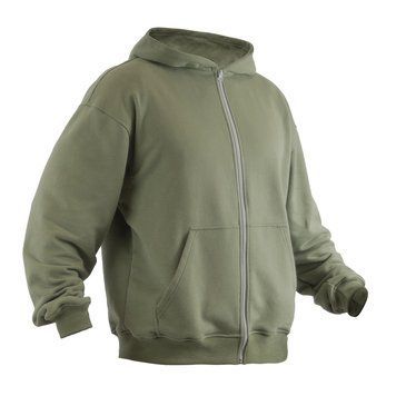 Худі на застібці з капюшоном Oversize. Олива 843-ol-s фото